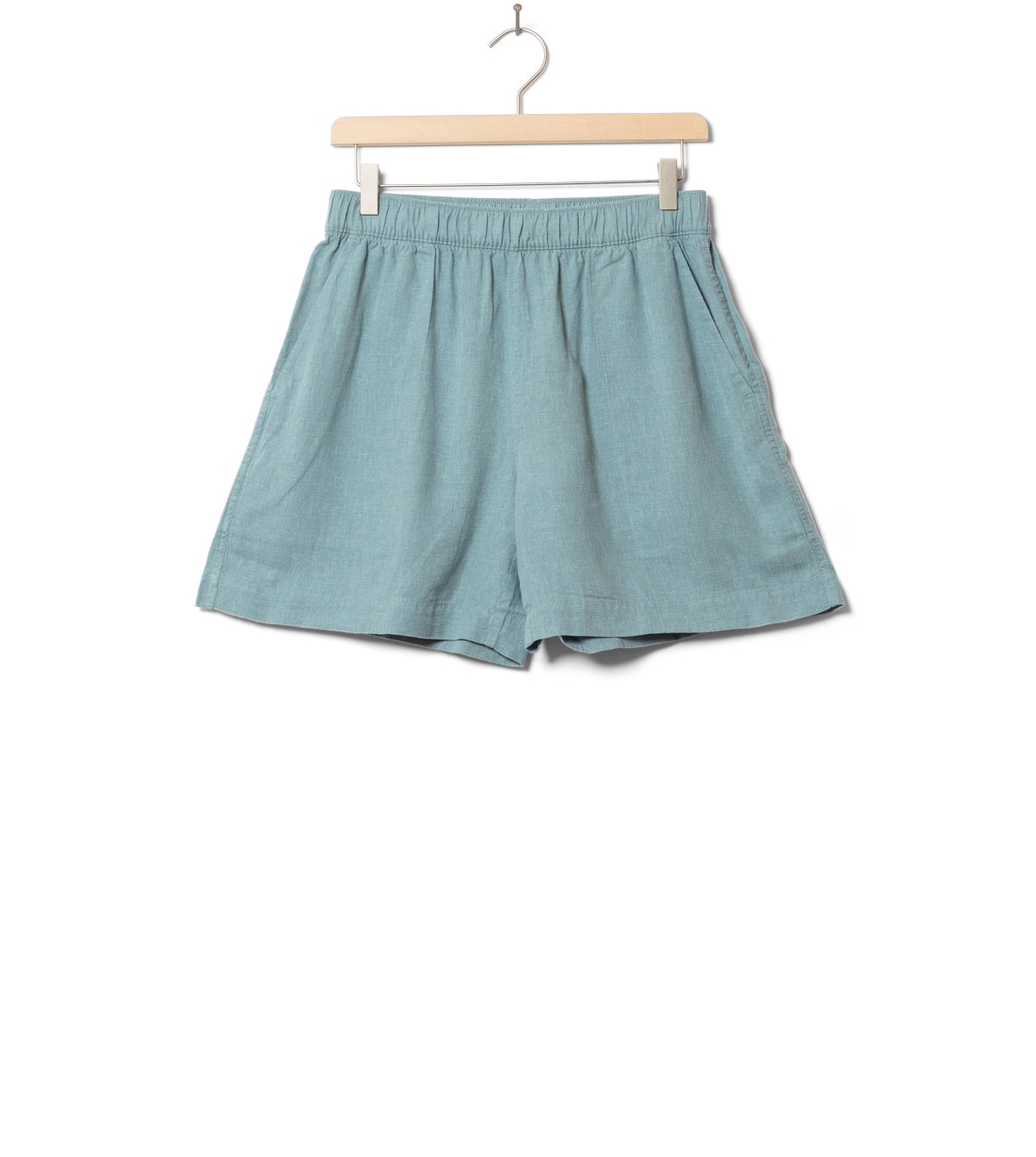 Patagonia W Shorts Garden Island Long 6in blue whole wave blue sage
