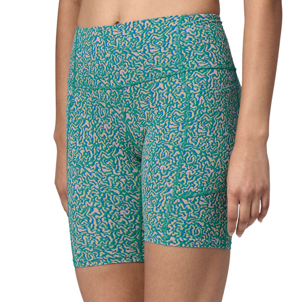 Patagonia W Shorts Maipo 8in. blue subtidal sea texture