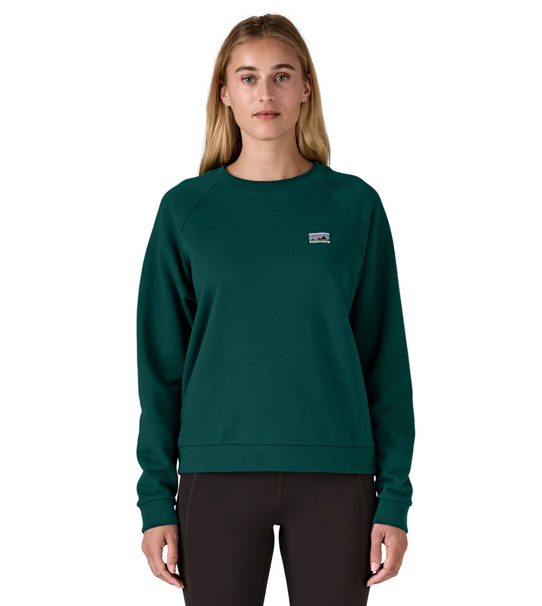 Patagonia W Sweater Regenerative Organic Cotton Certified green cascade