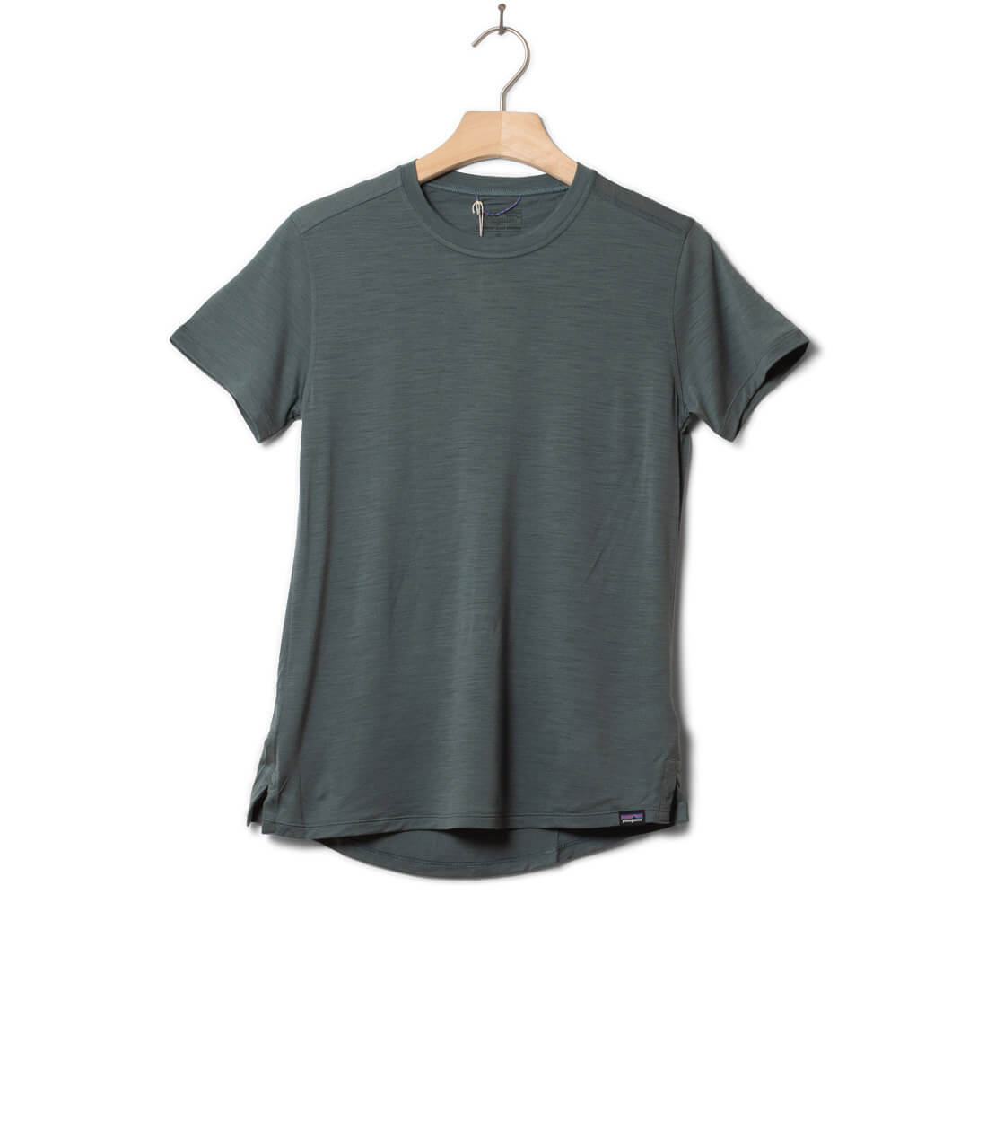 Patagonia W T-Shirt Cap Cool Merino blue nouveau green