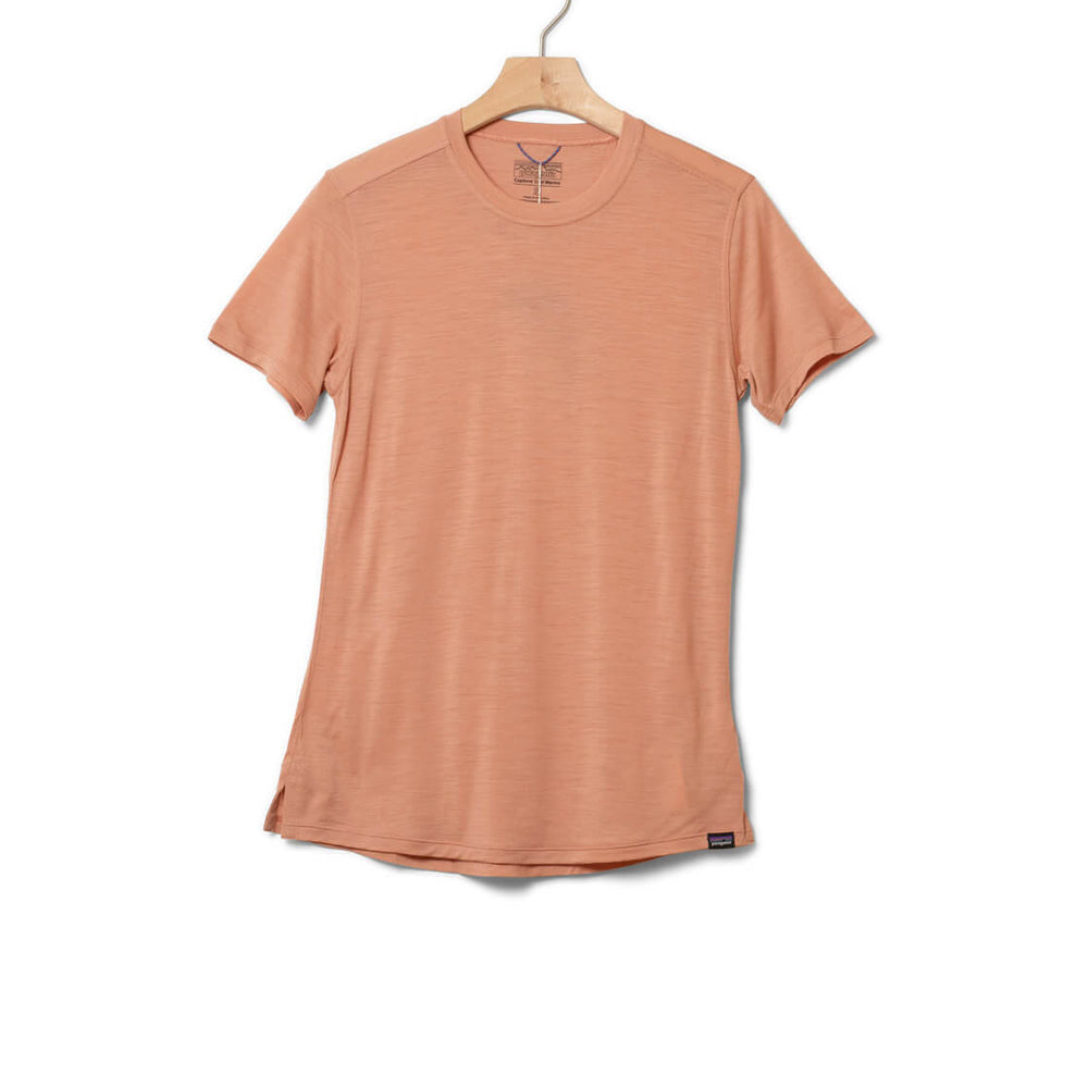 Patagonia W T-Shirt Cap Cool Merino pink terra