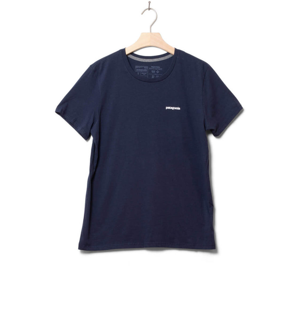 Patagonia W T-Shirt P-6 Logo blue new navy