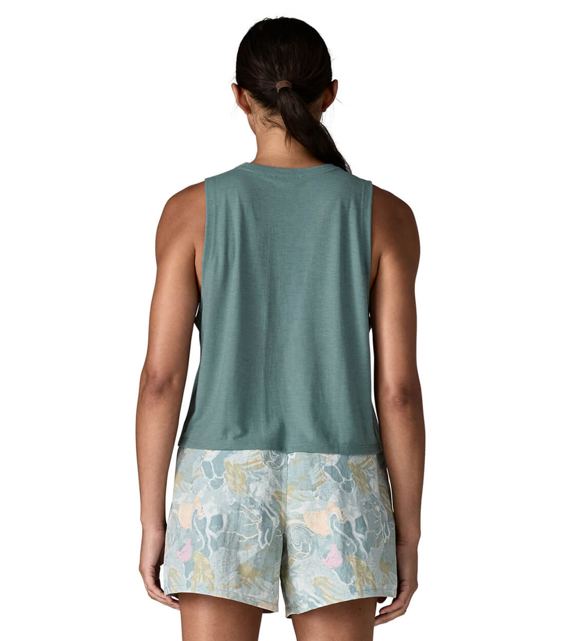 Patagonia W Top Cap Cool Trail Cropped blue sage