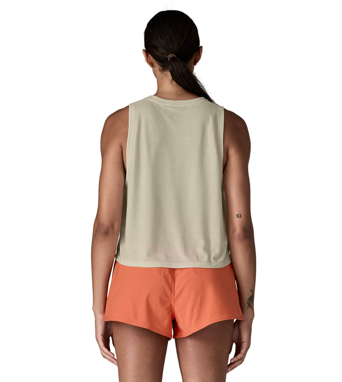 Patagonia W Top Cap Cool Trail Cropped white dyno
