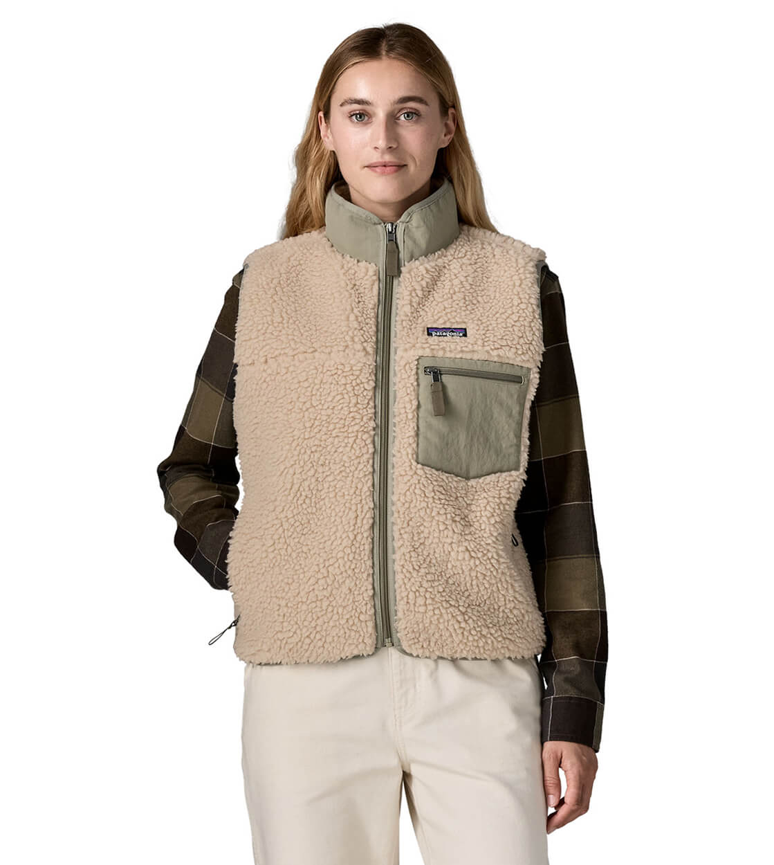 Patagonia W Vest Classic Retro X beige dark natural/river rock green
