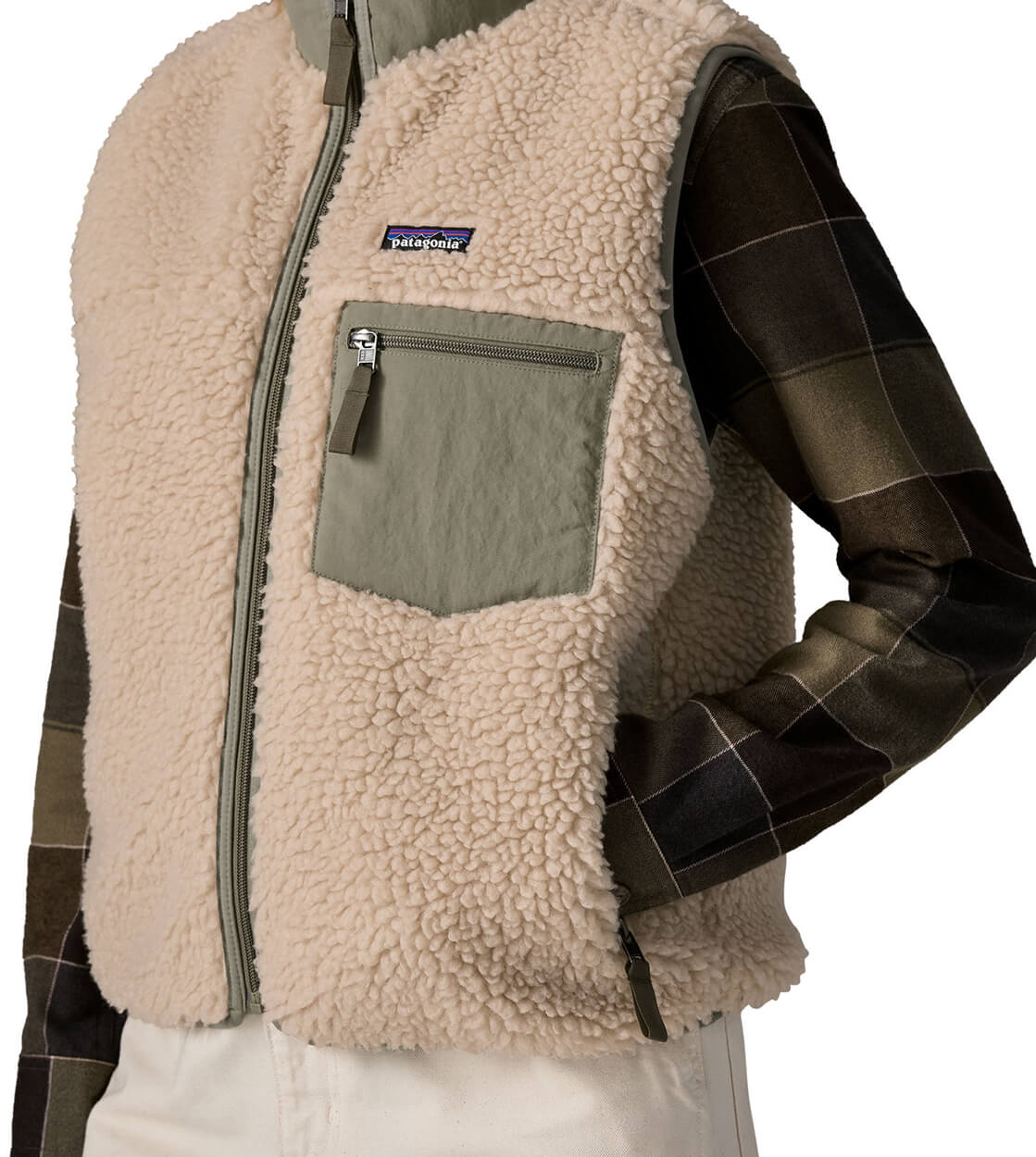Patagonia W Vest Classic Retro X beige dark natural/river rock green