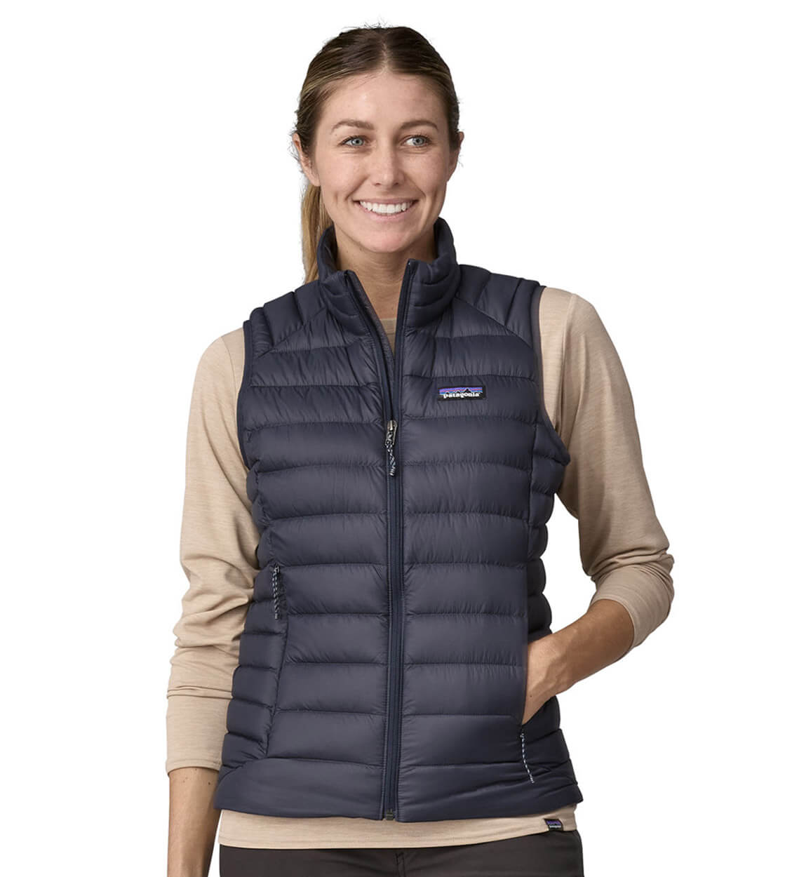 Patagonia W Vest Down Sweater blue smolder