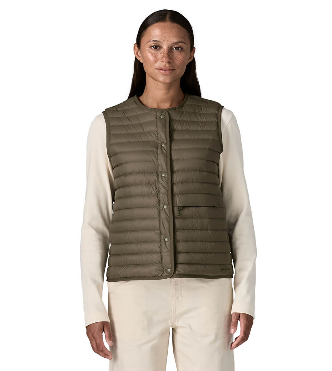 Patagonia W Vest LW Reversible Down green basin
