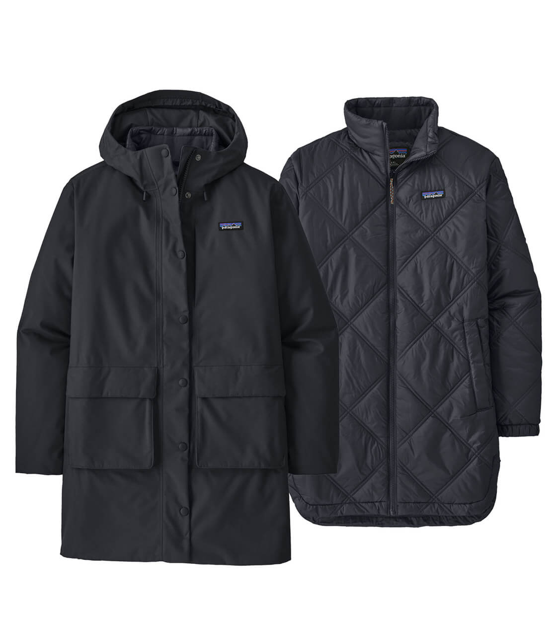 Patagonia W Winterjacket Pine Bank 3 in 1 black pitch blue