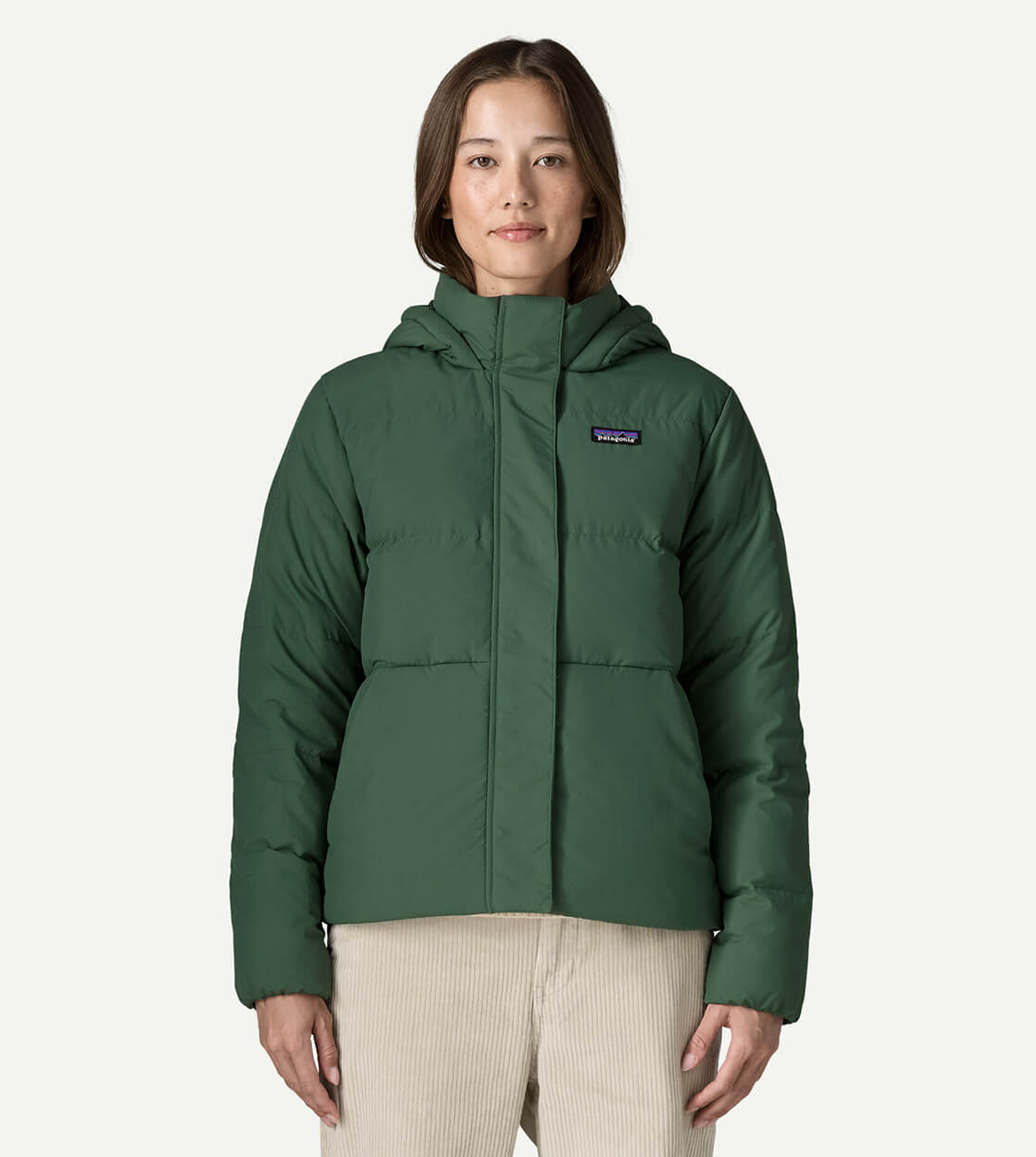 Patagonia W Winterjacket Sisar Down Hooded green canopy