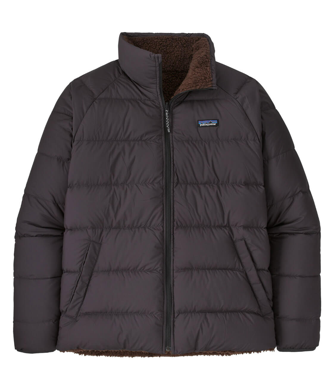 Patagonia Winterjacket Silent Down Reversible black ink