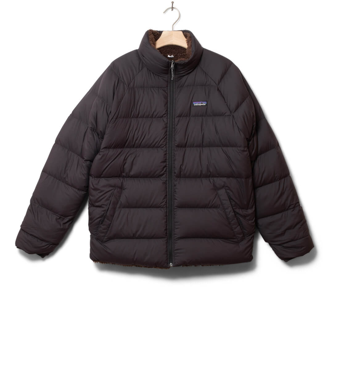 Patagonia Winterjacket Silent Down Reversible black ink