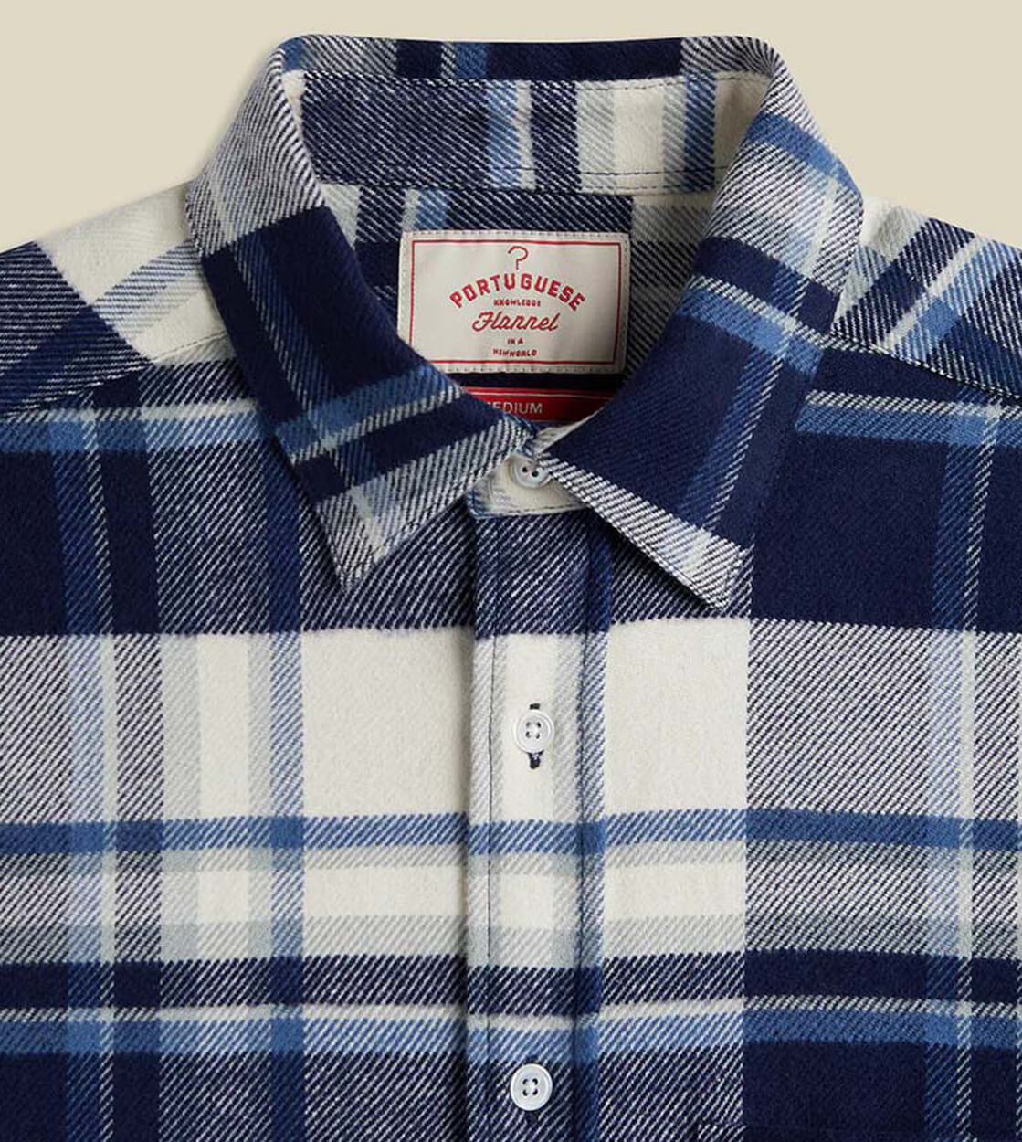 Portuguese Flannel Shirt Beck blue/white