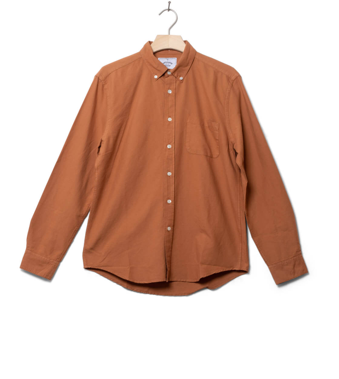 Portuguese Flannel Shirt Belavista orange brick