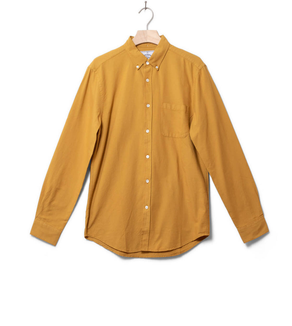 Portuguese Flannel Shirt Belavista yellow mustard