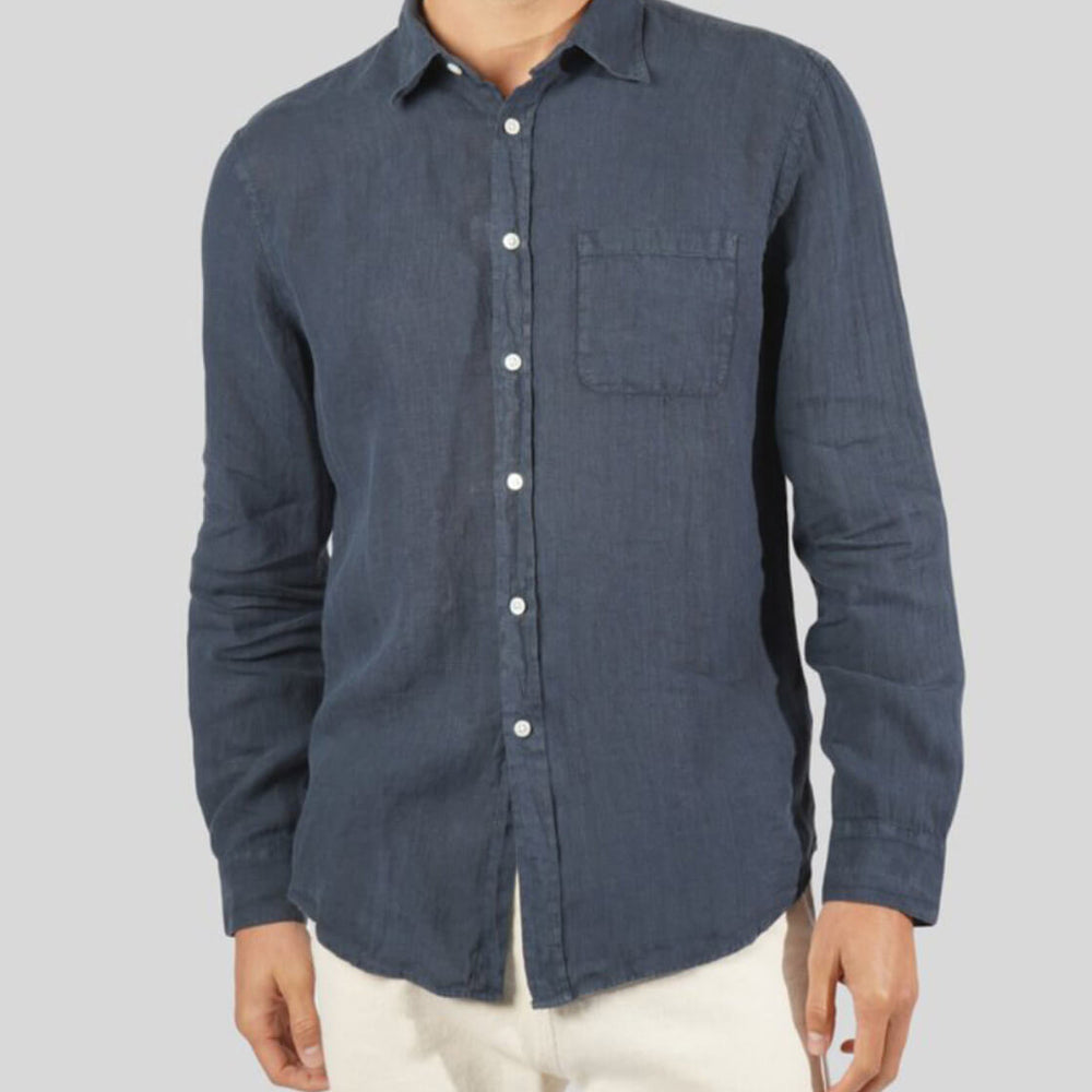 
                      
                        Portuguese Flannel Shirt Linen blue navy
                      
                    