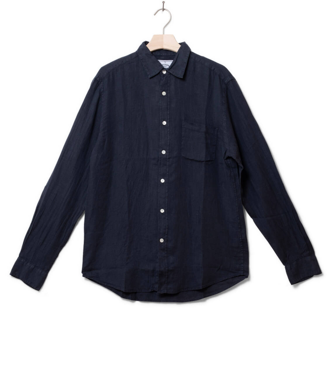 Portuguese Flannel Shirt Linen blue navy