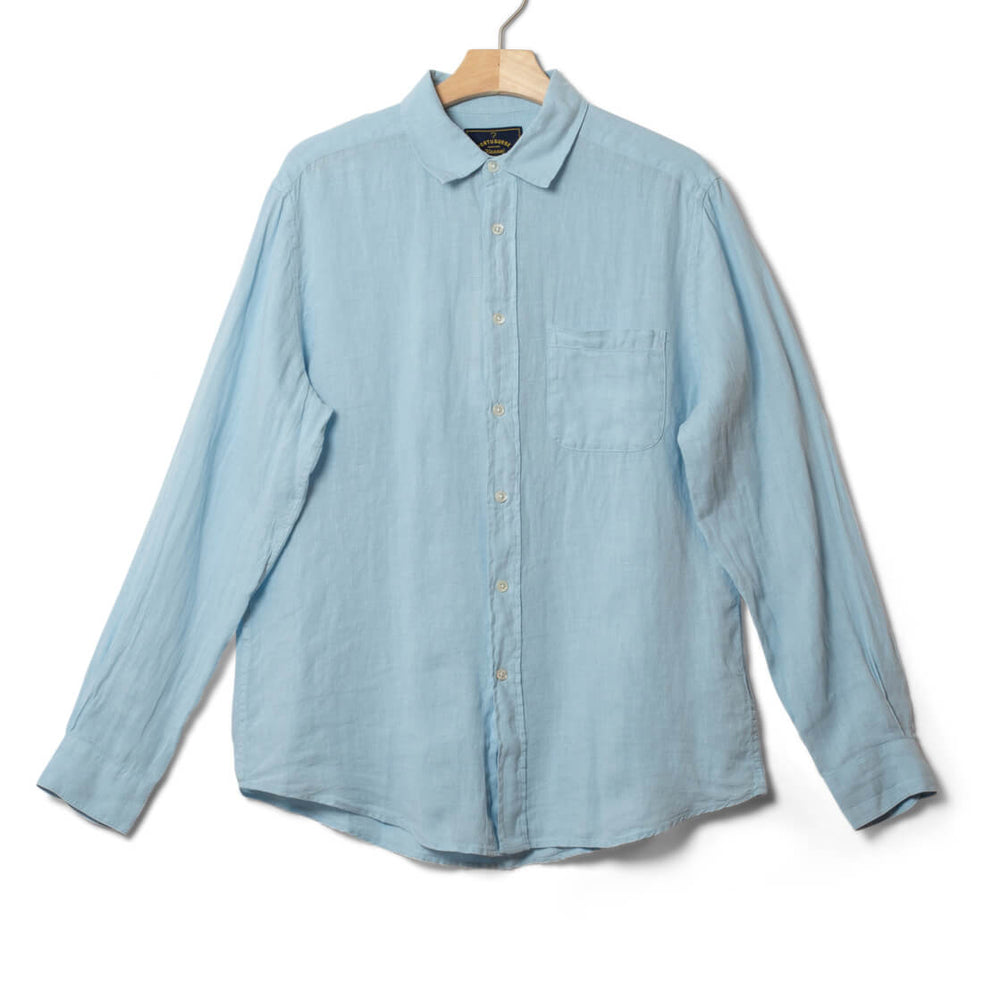 Portuguese Flannel Shirt Linen blue sky