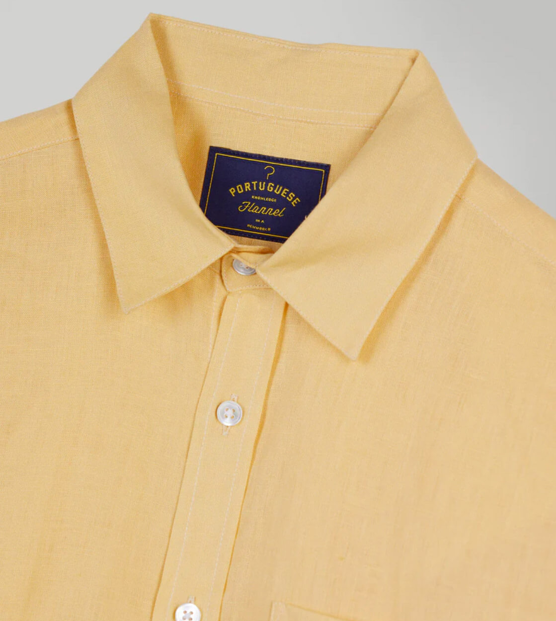 Portuguese Flannel Shirt Linen yellow