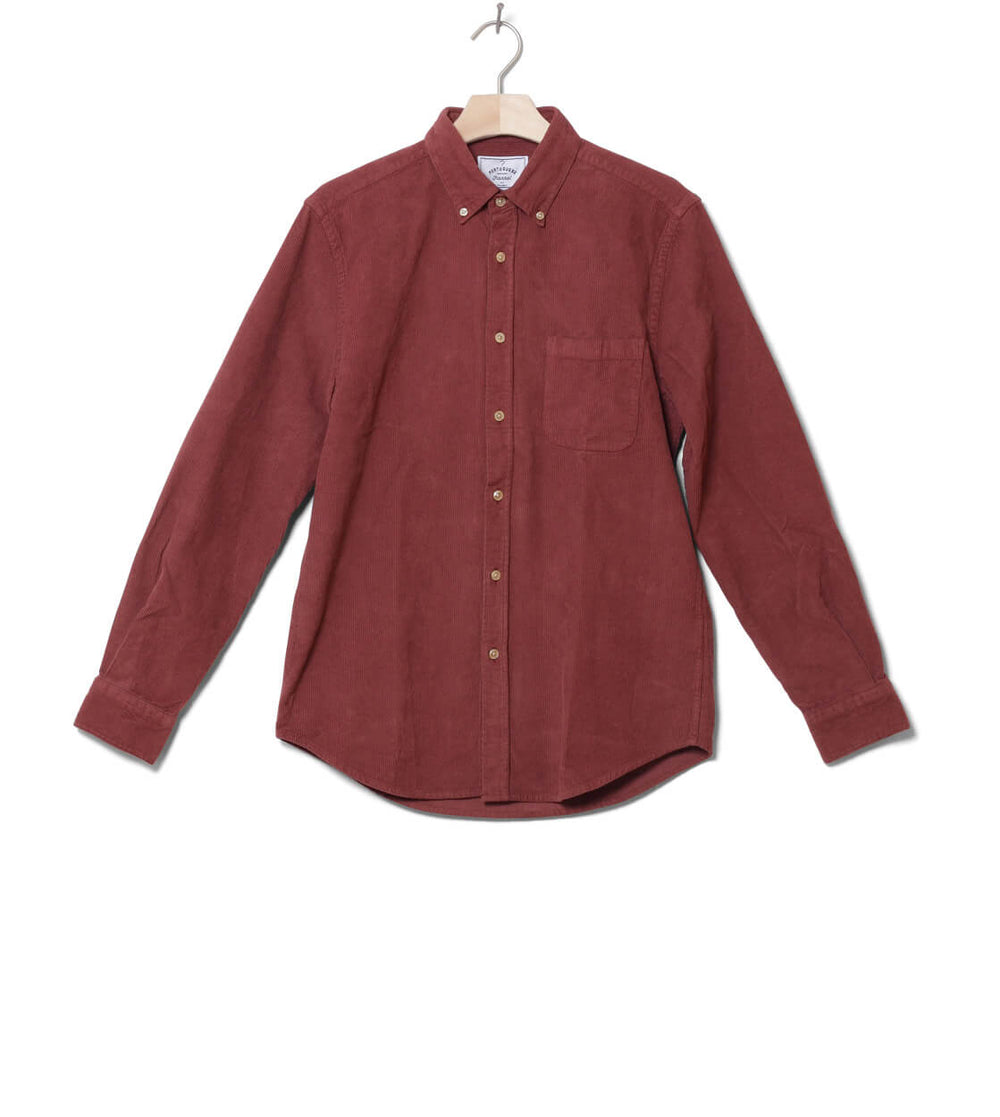 Portuguese Flannel Shirt Lobo red bordeaux