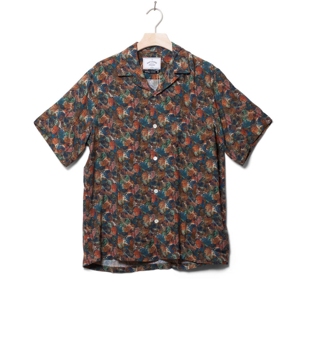 Portuguese Flannel Shirt SS Abstract Nature multi