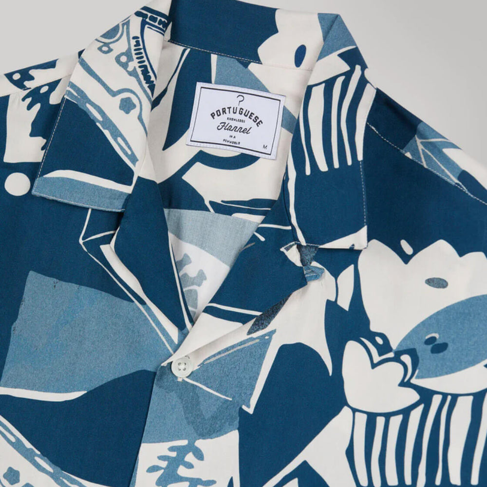 Portuguese Flannel Shirt SS Cuca blue