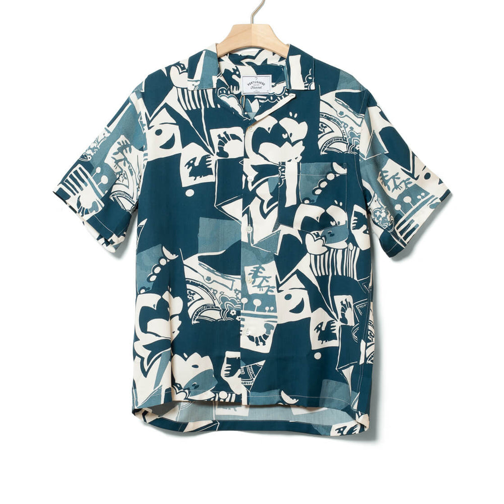 Portuguese Flannel Shirt SS Cuca blue