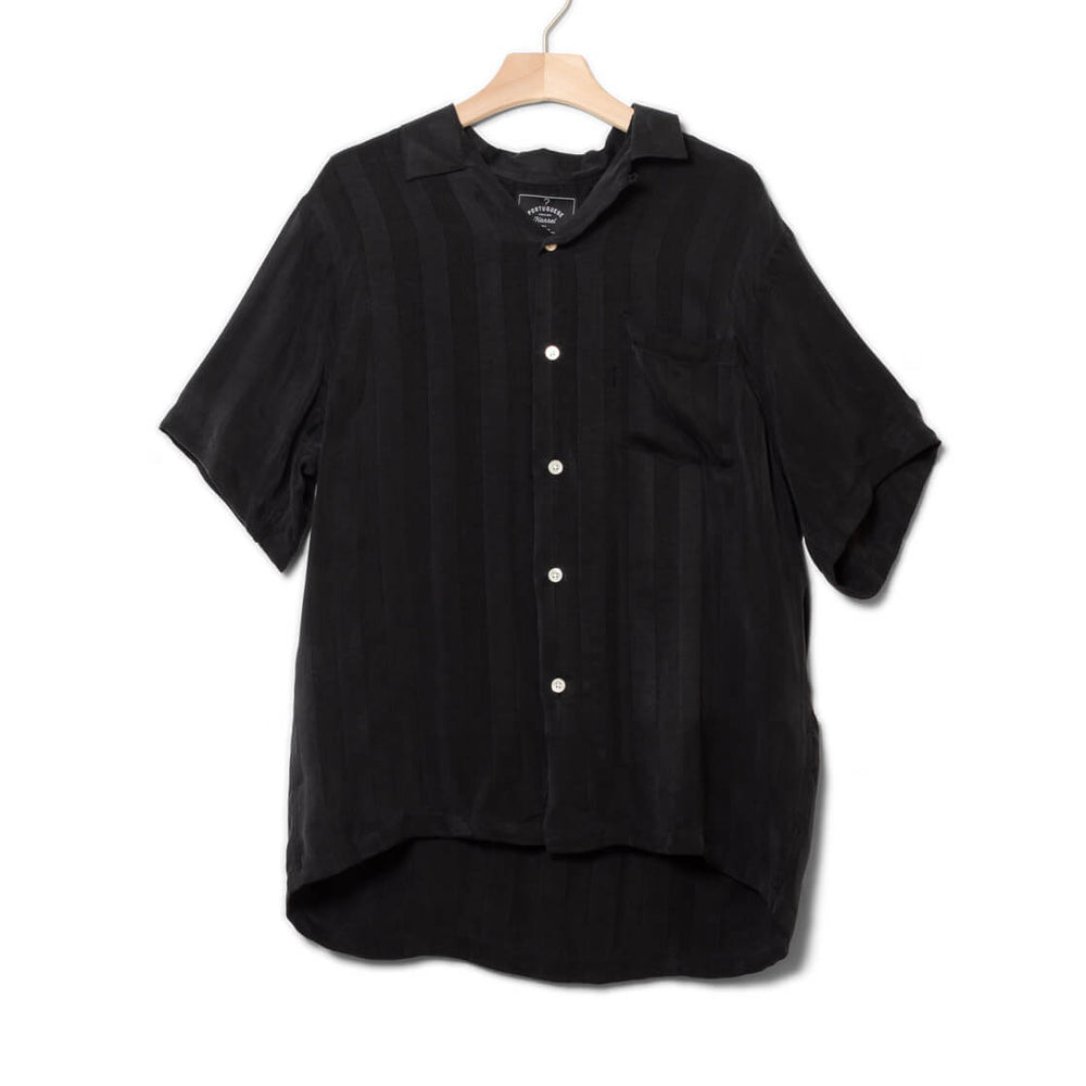 Portuguese Flannel Shirt SS Cupro black