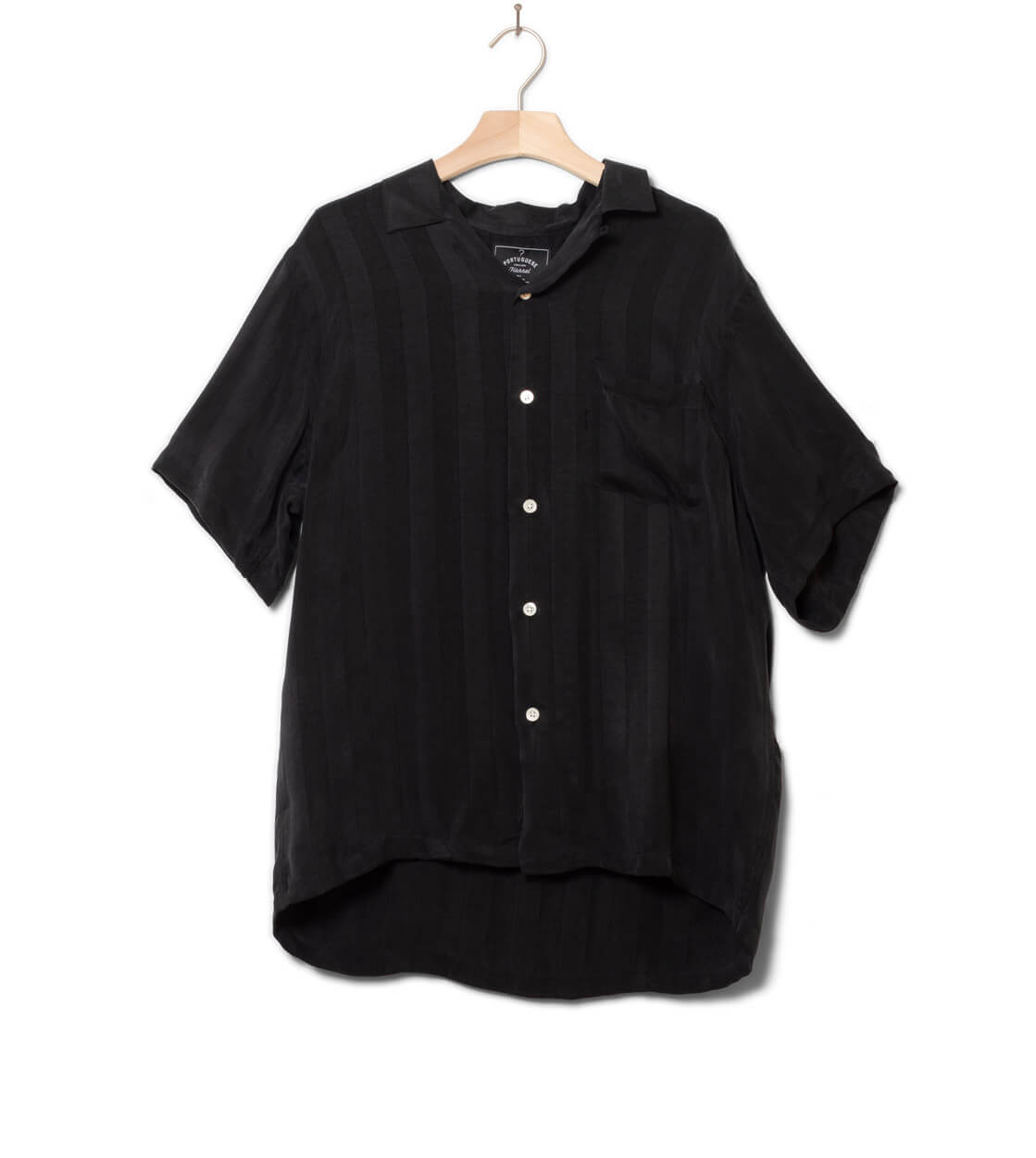 Portuguese Flannel Shirt SS Cupro black