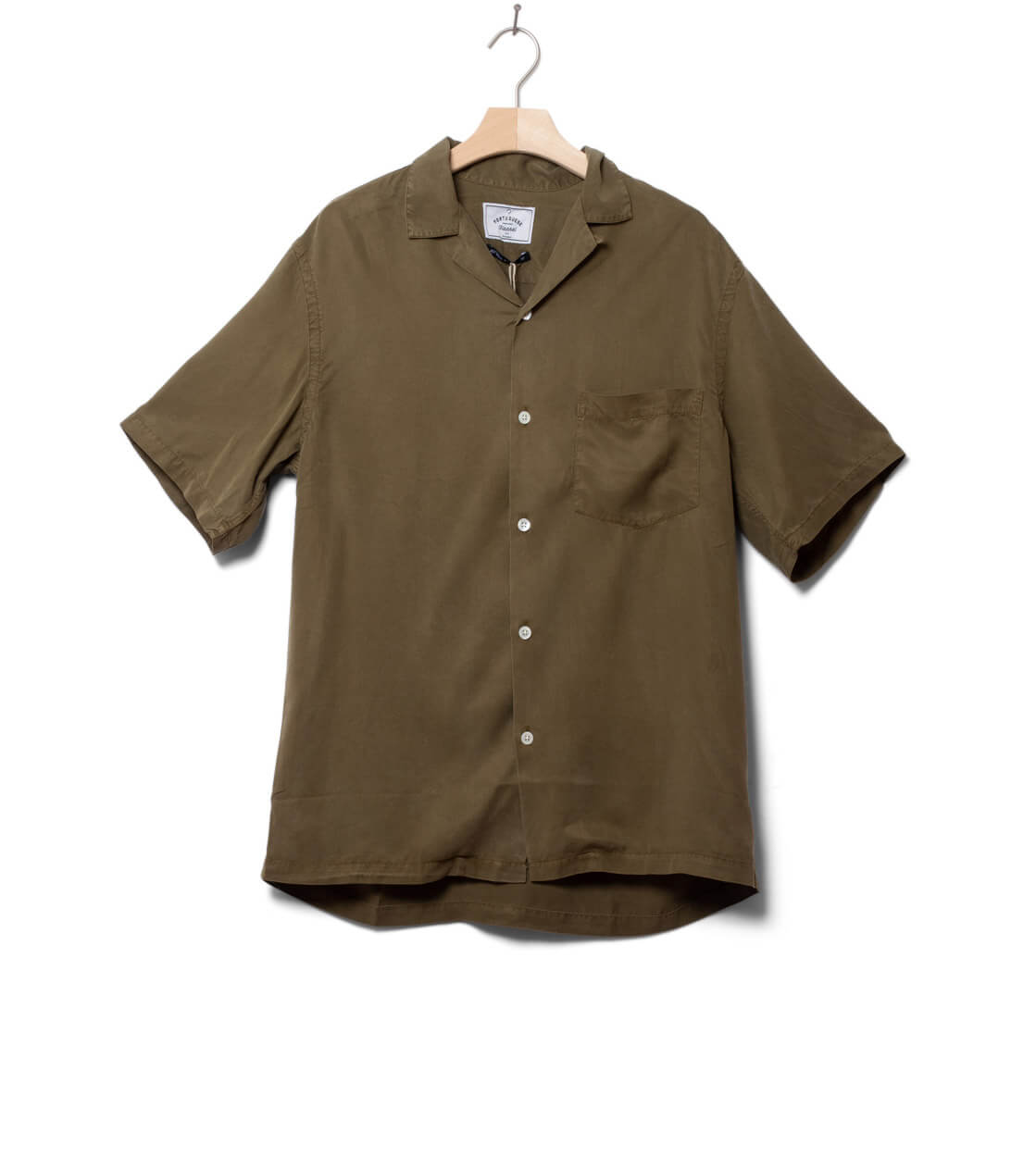 Portuguese Flannel Shirt SS Dogtown green olive