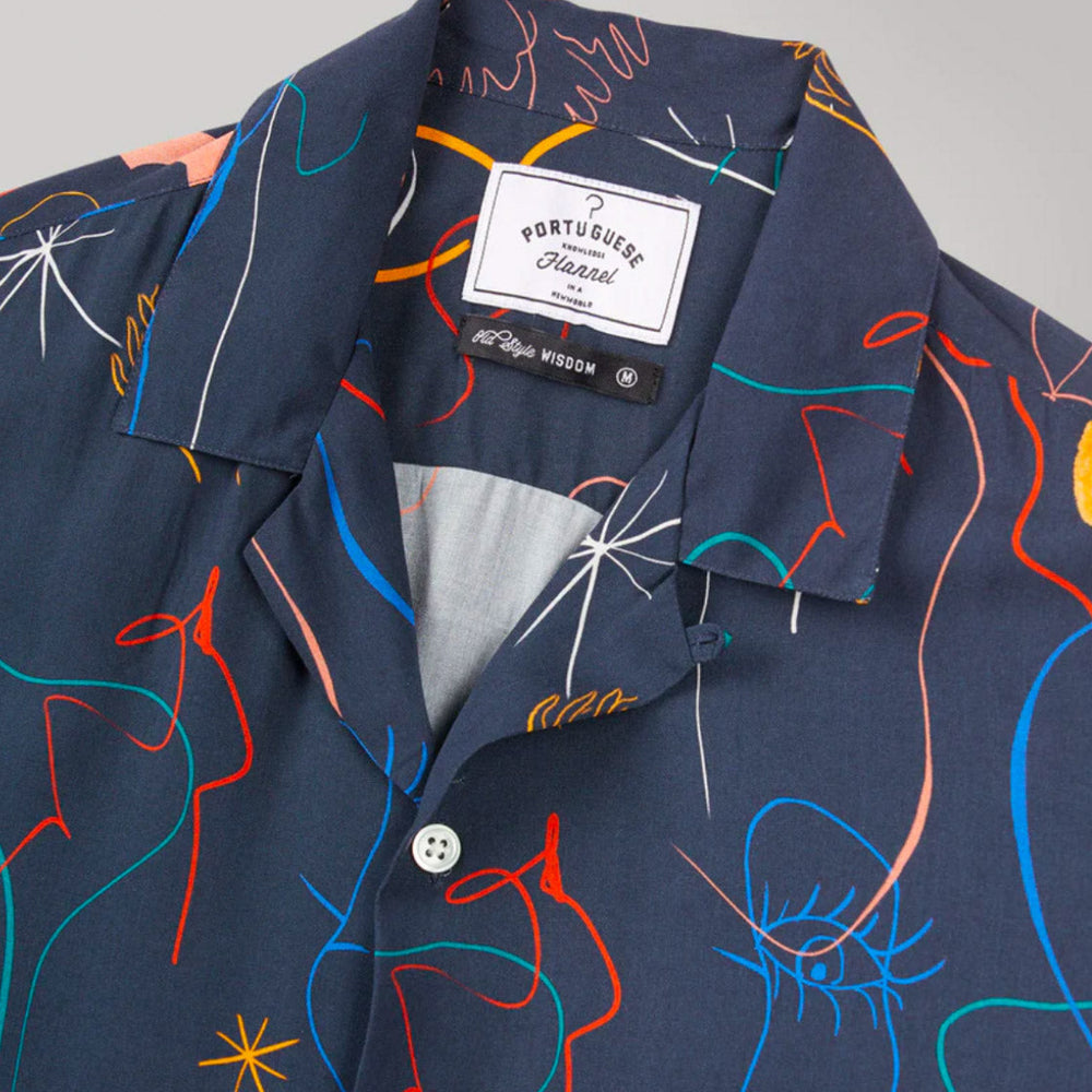 
                      
                        Portuguese Flannel Shirt SS Doodle blue
                      
                    