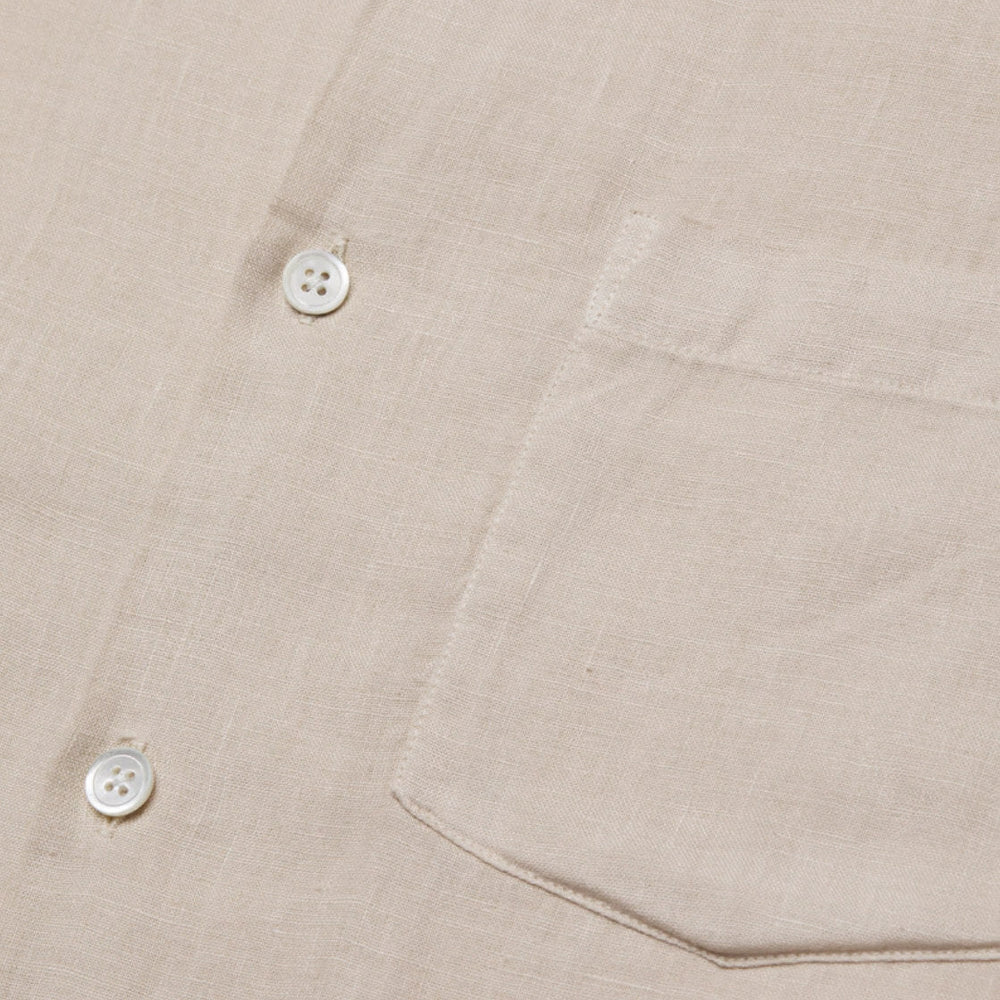 
                      
                        Portuguese Flannel Shirt SS Linen Camp Collar beige raw
                      
                    