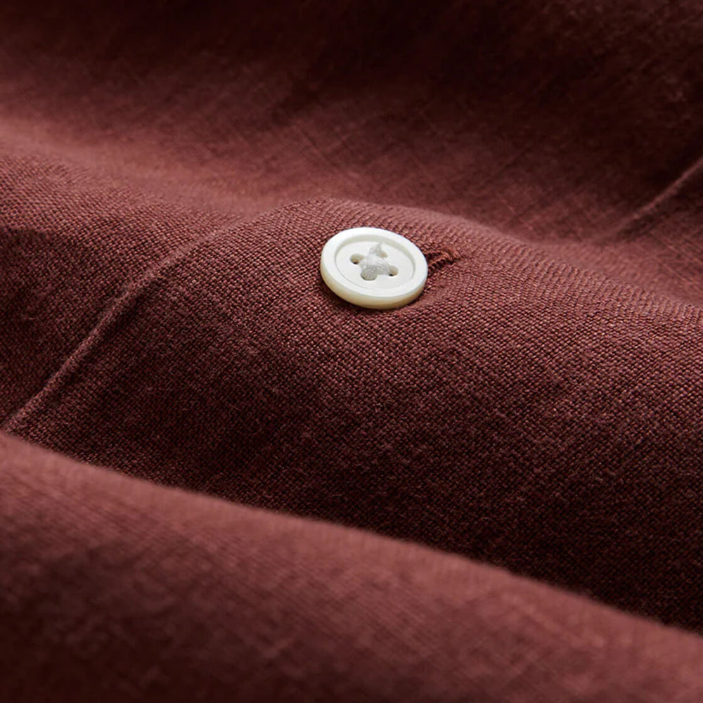 
                      
                        Portuguese Flannel Shirt SS Linen Camp Collar red bordeaux
                      
                    