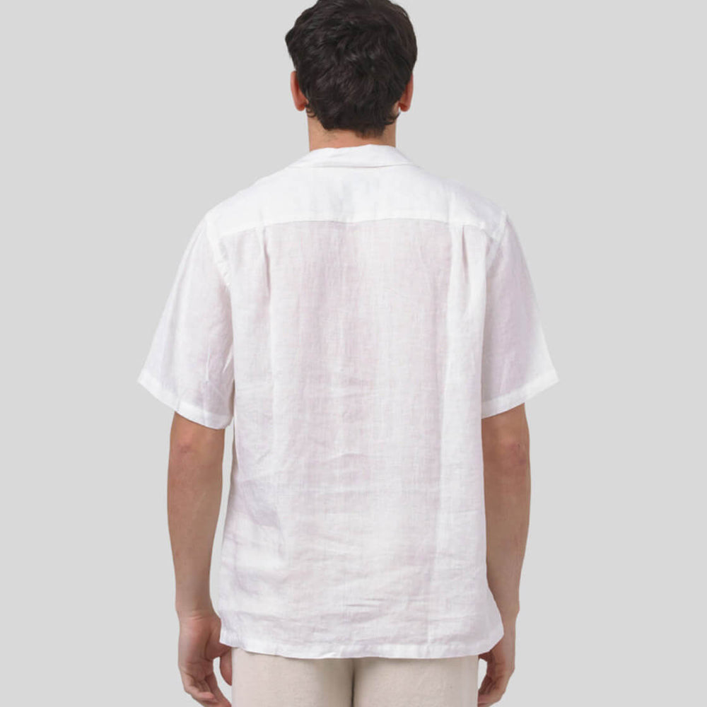 
                      
                        Portuguese Flannel Shirt SS Linen Camp Collar white
                      
                    