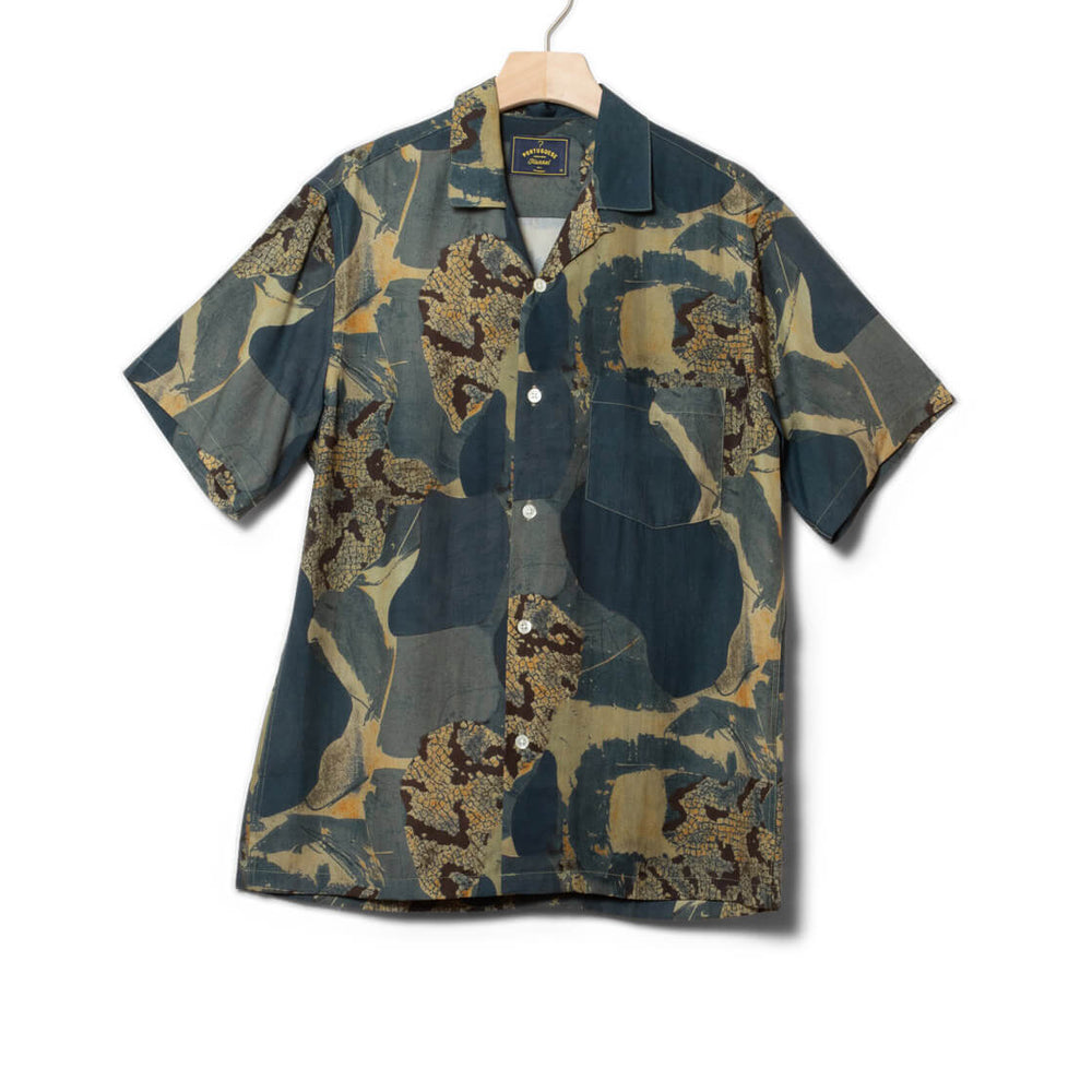 Portuguese Flannel Shirt SS Mastic blue