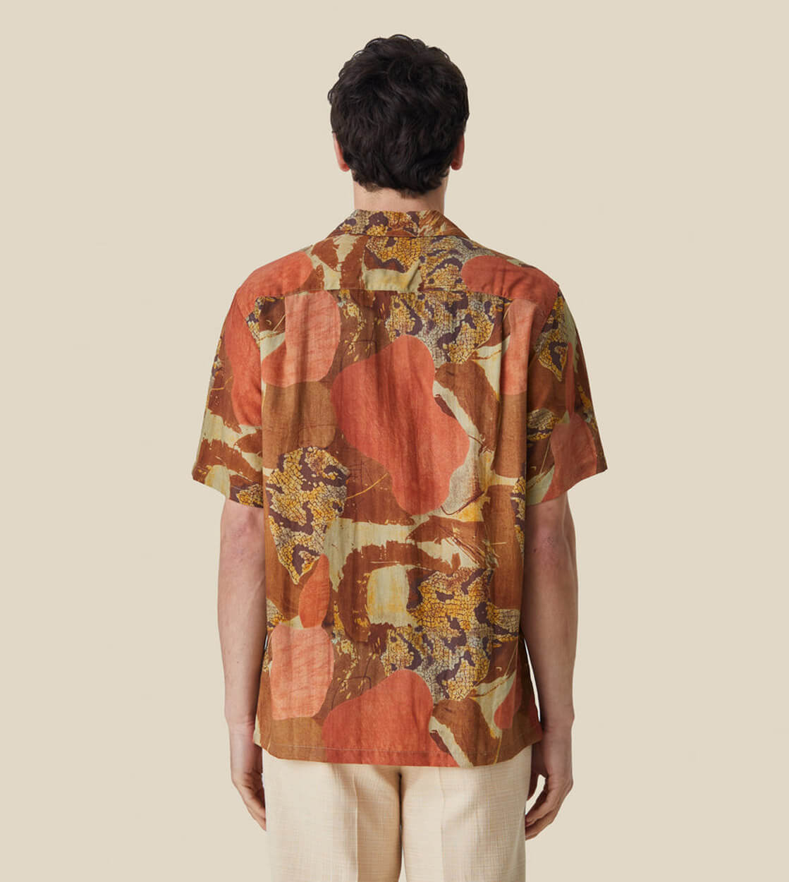 Portuguese Flannel Shirt SS Mastic orange coral
