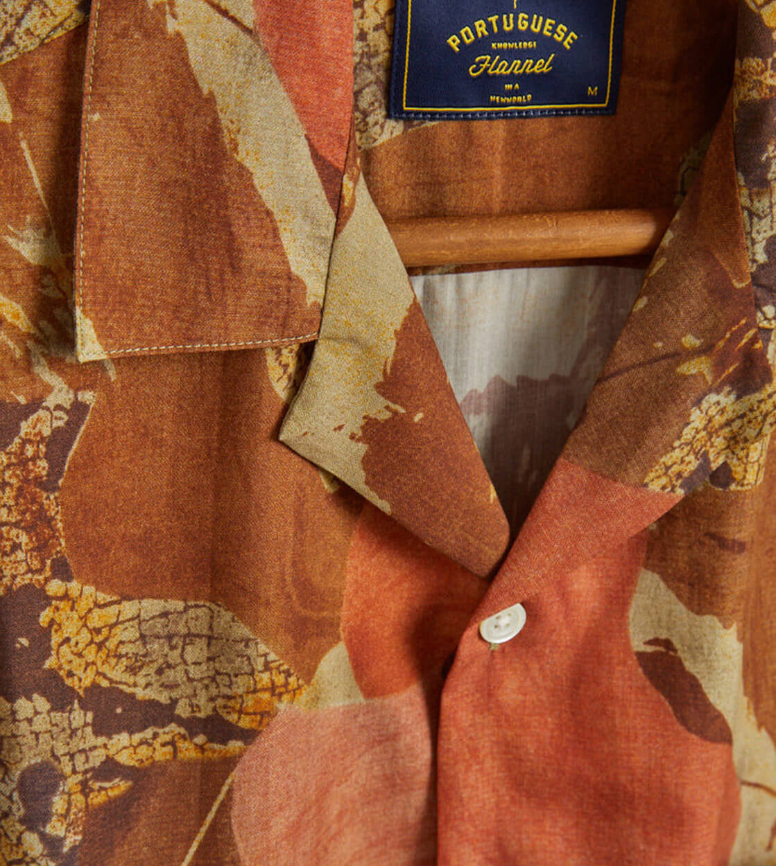 Portuguese Flannel Shirt SS Mastic orange coral