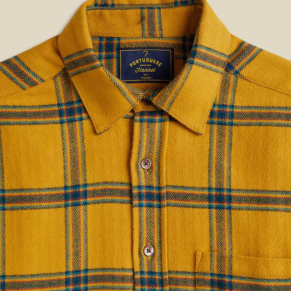Portuguese Flannel Shirt Standard yellow plaid