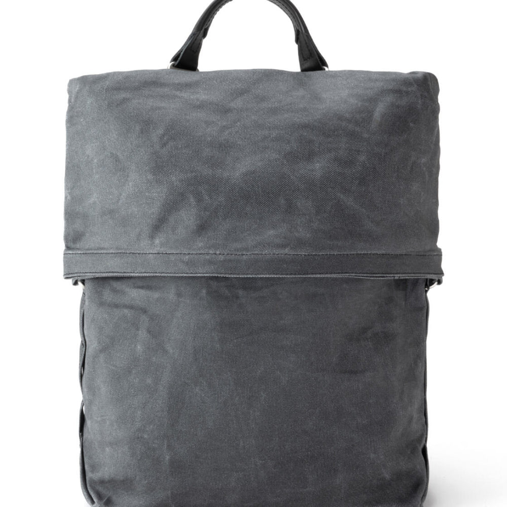 Qwstion Backpack Roll Pack black waxed