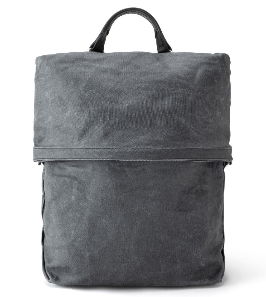 Qwstion Backpack Roll Pack black waxed