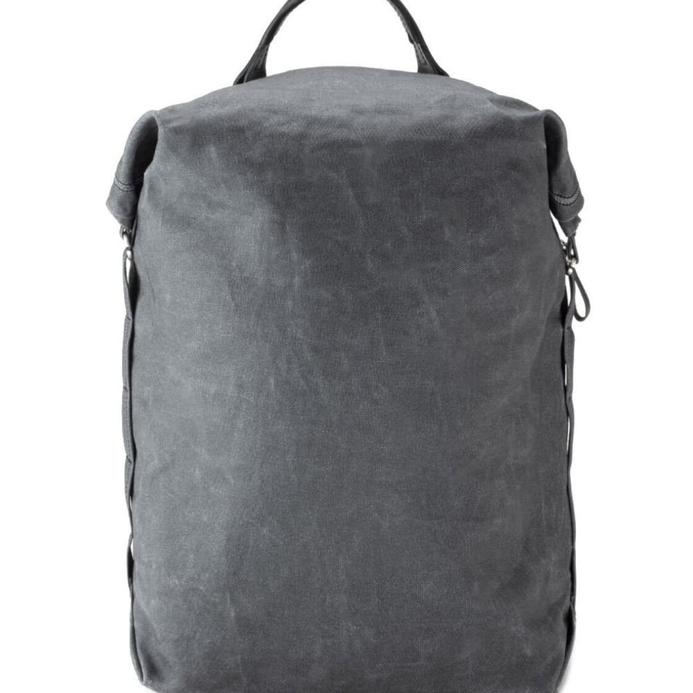 Qwstion Backpack Roll Pack black waxed