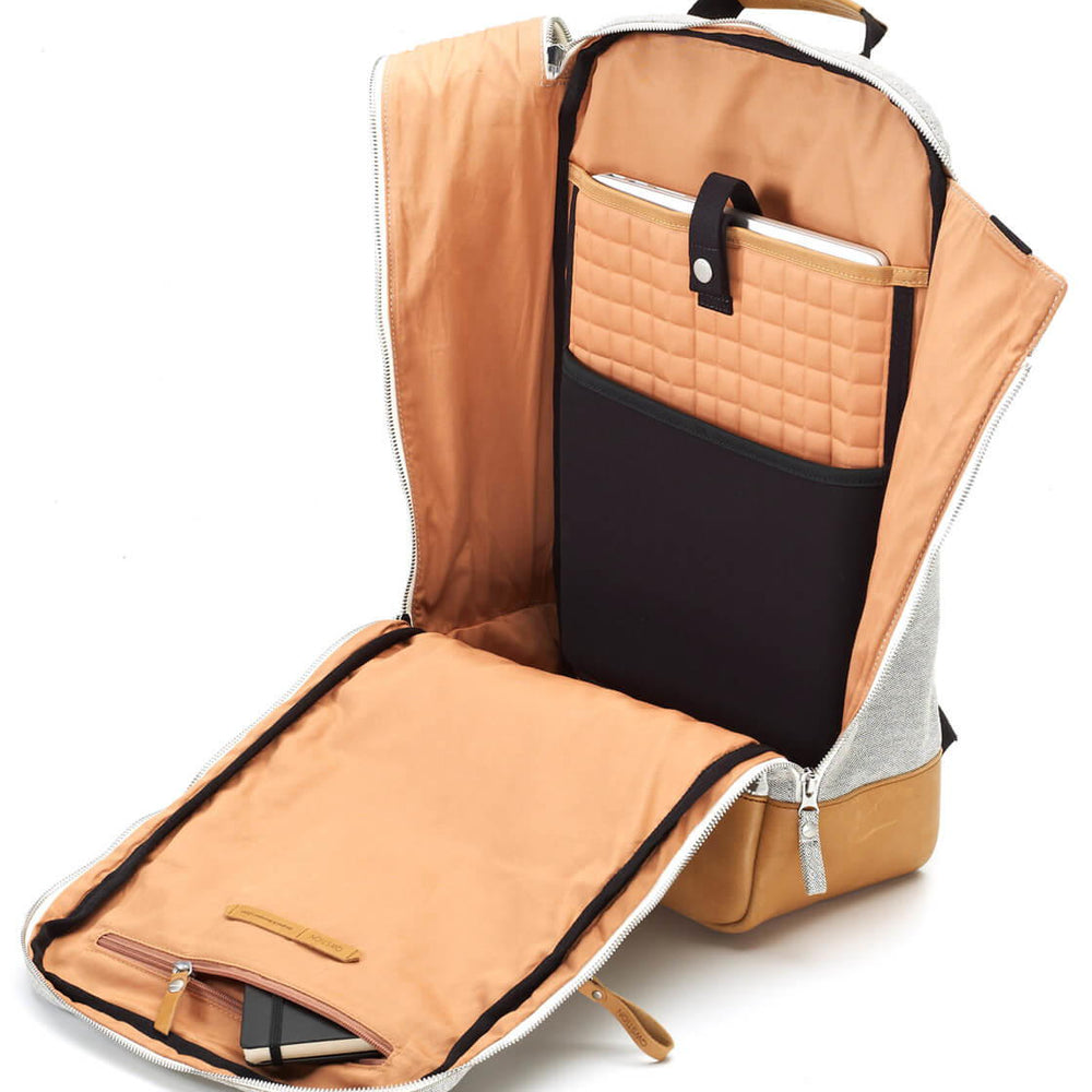 
                      
                        Qwstion Backpack raw blend natural leather
                      
                    