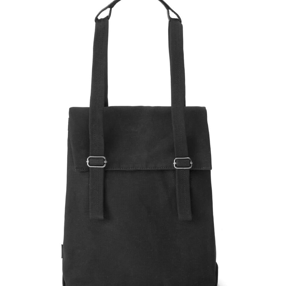 Qwstion Bag Flap Tote Small black all