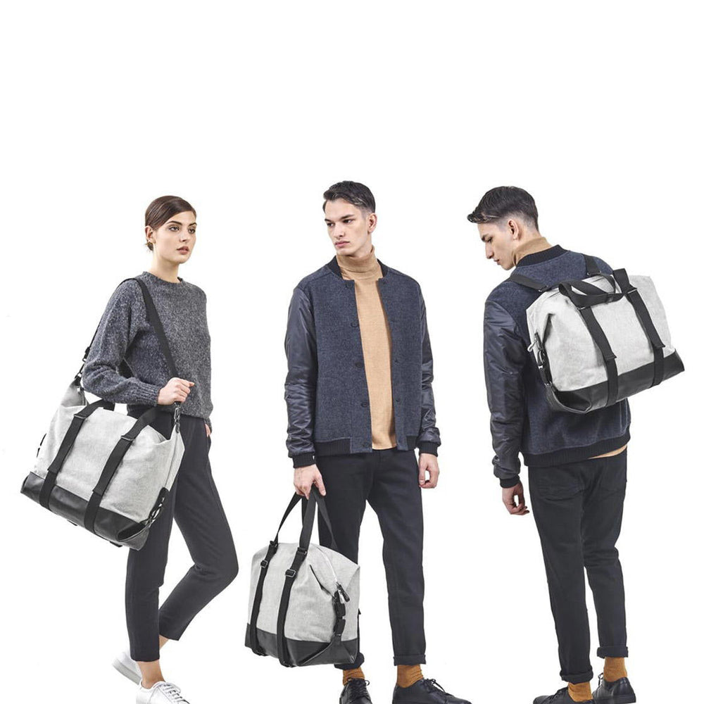
                      
                        Qwstion Bag Simple Holdall raw blend leather canvas
                      
                    