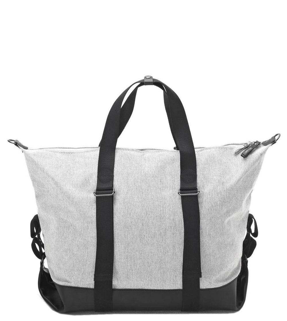 Qwstion Bag Simple Holdall raw blend leather canvas