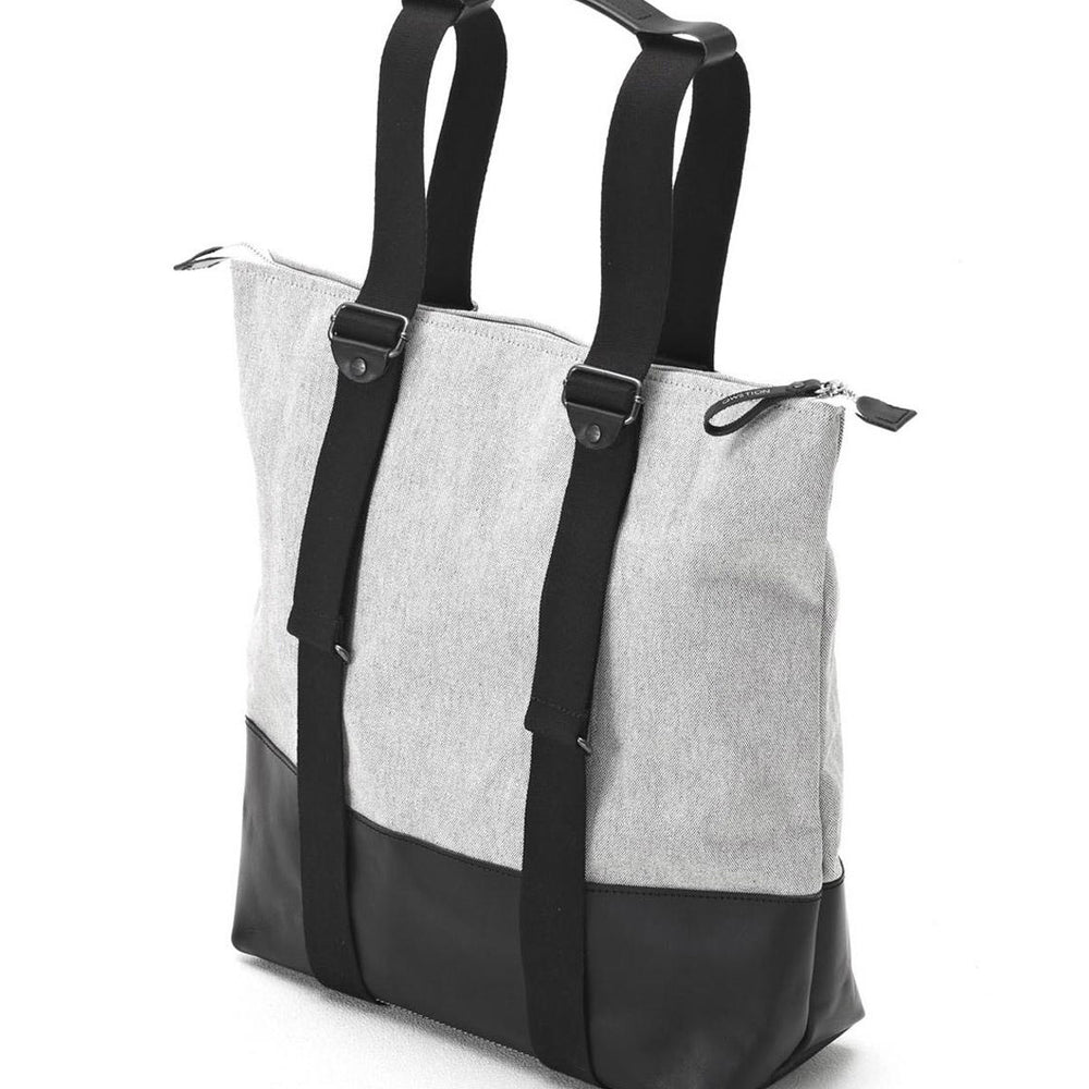 
                      
                        Qwstion Bag Simple Zipshopper raw blend leather canvas
                      
                    