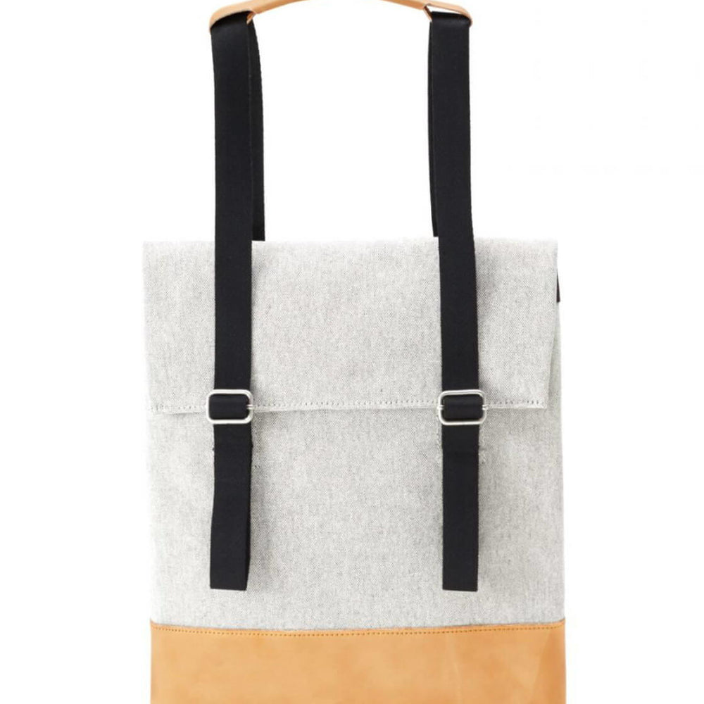 Qwstion Bag Small Tote raw blend natural leather