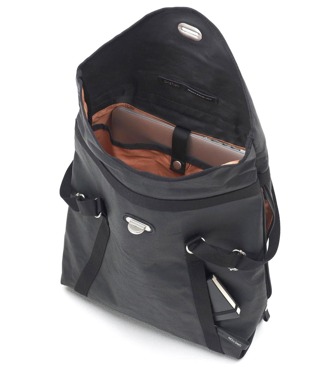 Qwstion Bag Tote organic jet black