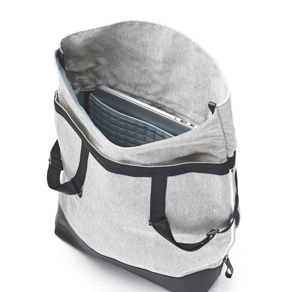 
                      
                        Qwstion Bag Tote raw blend leather canvas
                      
                    
