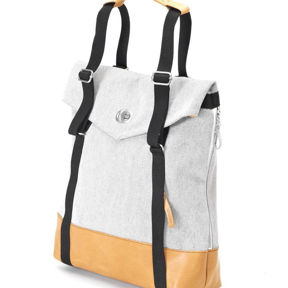 
                      
                        Qwstion Bag Tote raw blend natural leather
                      
                    